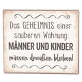 Tekstbord 15x13 cm Wit Zwart Metaal Wandbord