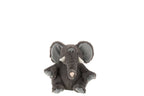 J-Line Olifant Pluche Polyester Grijs Klein