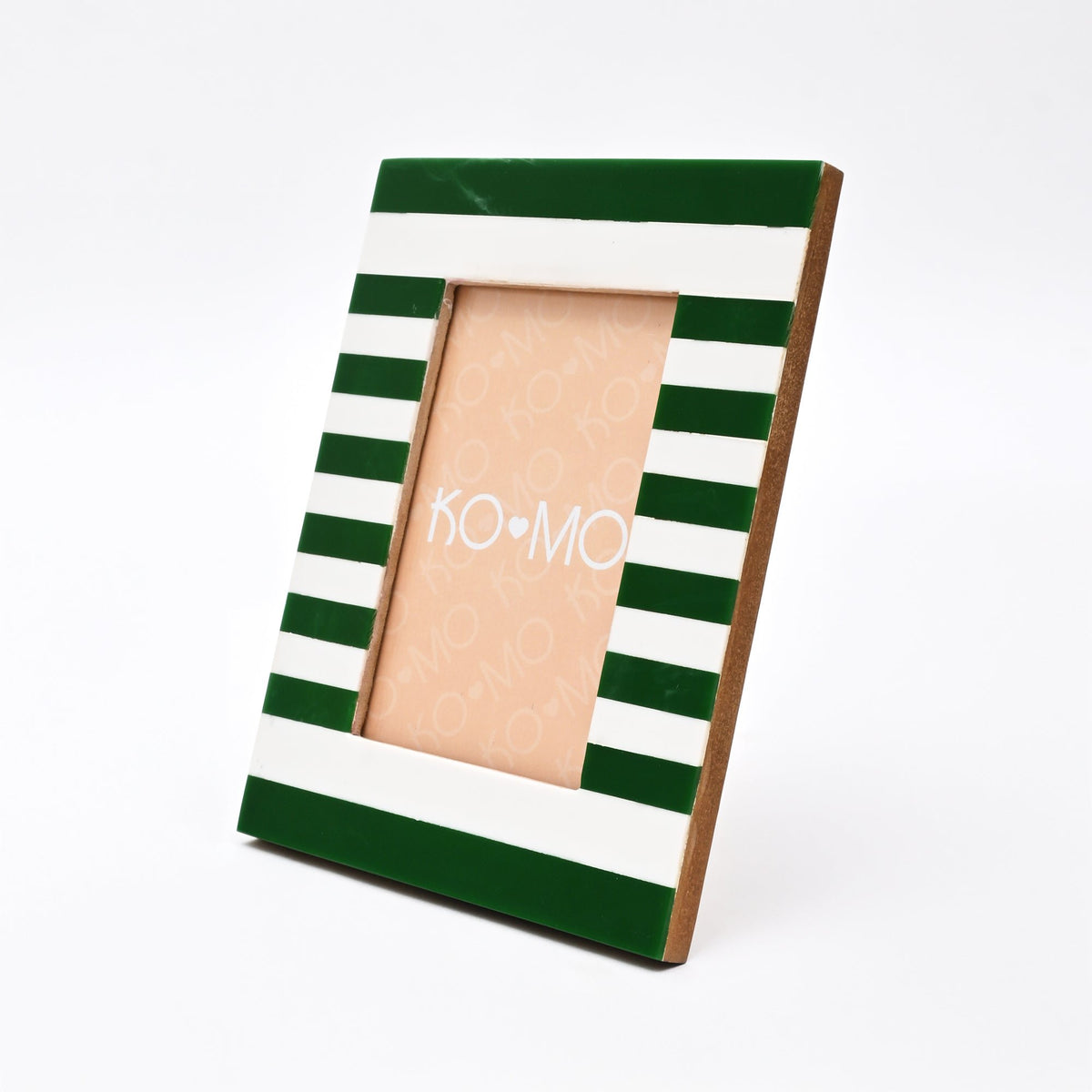 Groen gestreept hars fotolijst 4 x 6 inch modern tafelblad
