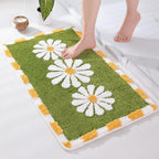 Blossom Superzachte antislip microvezelmat 2000 GSM (50x80 cm), 1 stuk | Absorberende badkeukendeur vloermat groen