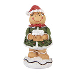 Kerstdecoratie Beeld 9x8x16 cm Bruin Polyresin