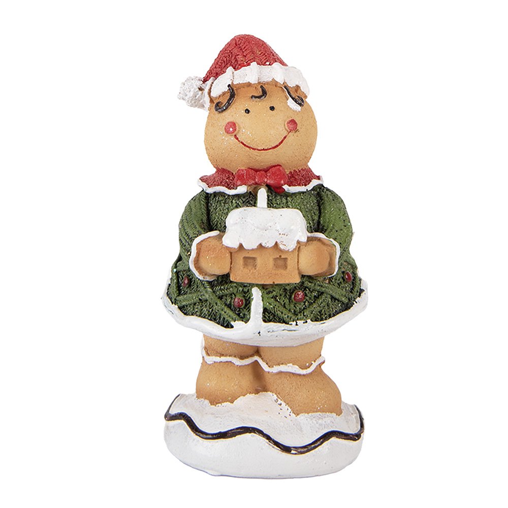 Kerstdecoratie Beeld 9x8x16 cm Bruin Polyresin