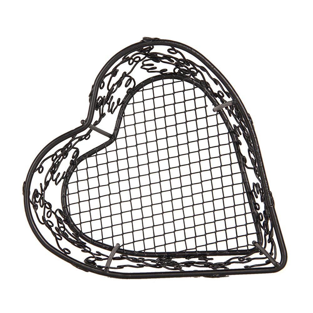 Opbergdoos Set van 2 16x16x5 / 12x12x5 cm Bruin Metaal