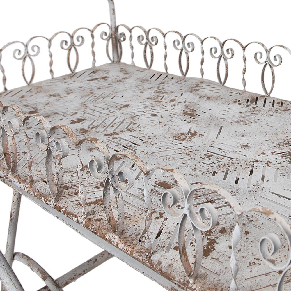 Planthouder 131x79x220 cm Wit Bruin Metaal Plantenstandaard