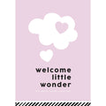 Welcome little wonder - roze wenskaarten - 10 stuks