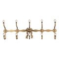 Wandkapstok 5 Haken 50x7x17 cm Goudkleurig Metaal