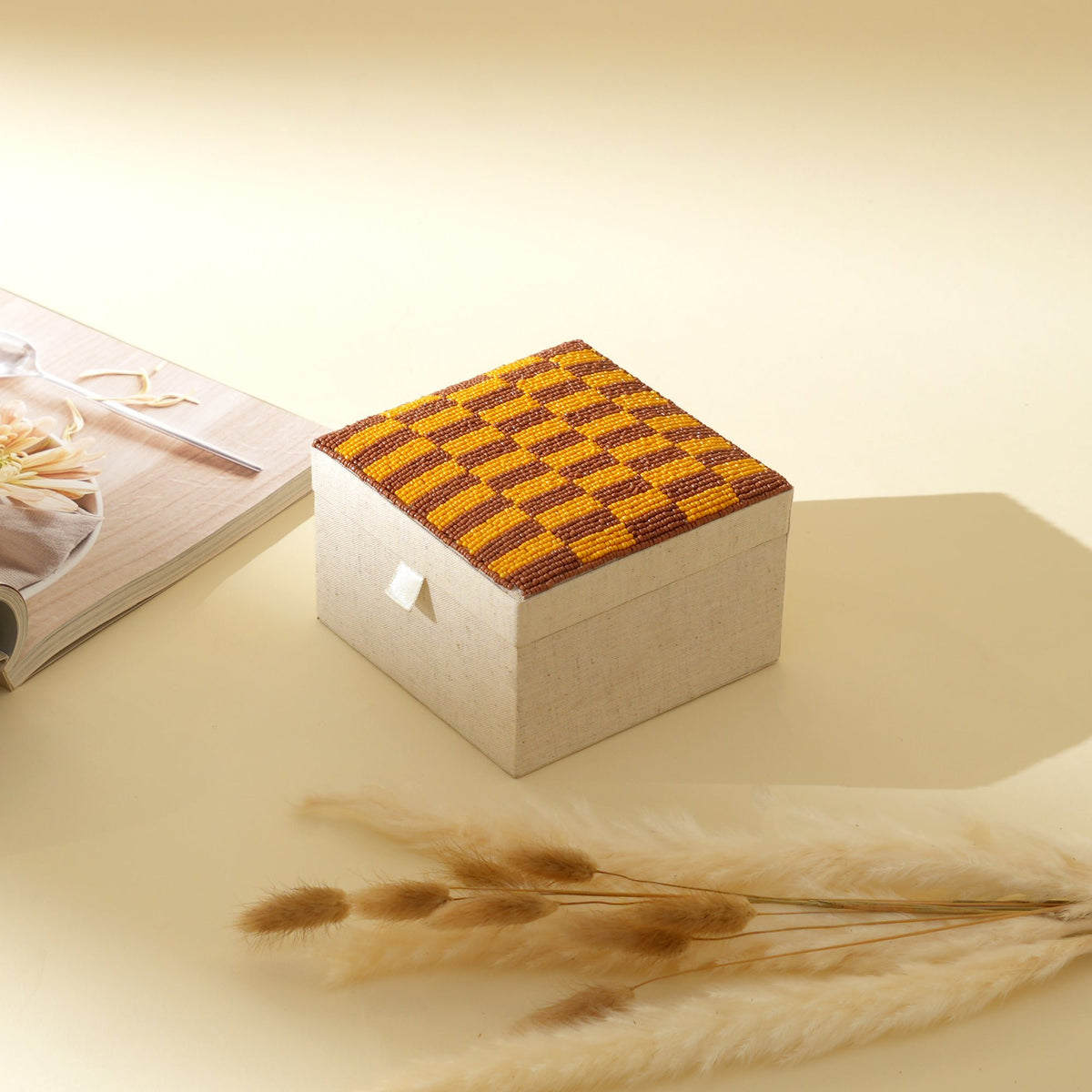 Keepsake Box - Royal Heritage - Veelkleurige kralen - 5x5x3 Inch