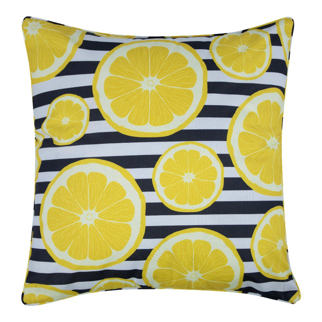 Citro Outdoor kussen geel 45 x 45 cm
