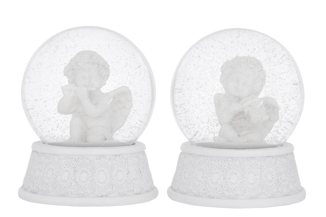 J-Line decoratie Boom - warm witte - ijzer - wit - extra L - LED