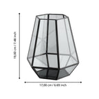 Windlicht Ambatobe Zwart 17x14x19cm