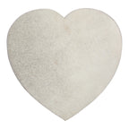 Placemat koehuid hart grijs 39cm