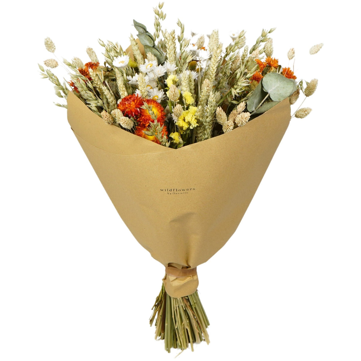 Klassiek droogbloemenboeket – oranje