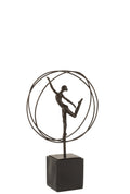 J-Line Gymnaste In Cirkel Poly Donkerbruin