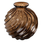 Vaas Ø 24x25 cm Bruin Glas