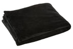 J-Line deken Snuggle - polyester - zwart