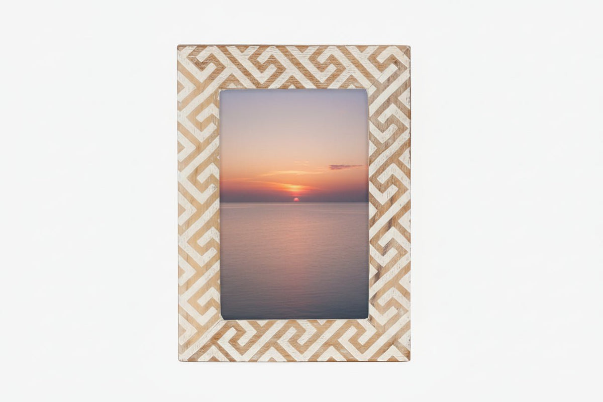 Fotolijst | Sylvan geometrisch houten tafelblad | 10x15cm