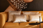 Kussen fluweel beige 45x45cm