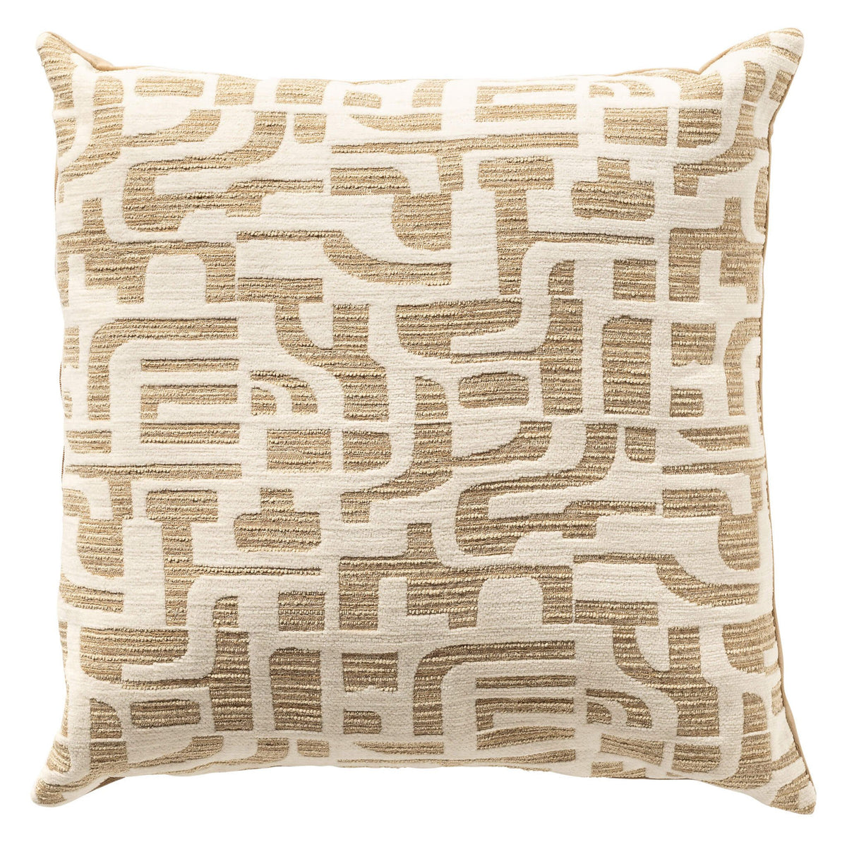 Dutch Decor Fabia - Kussen 45x45 cm - Wierook - Bruin, wit