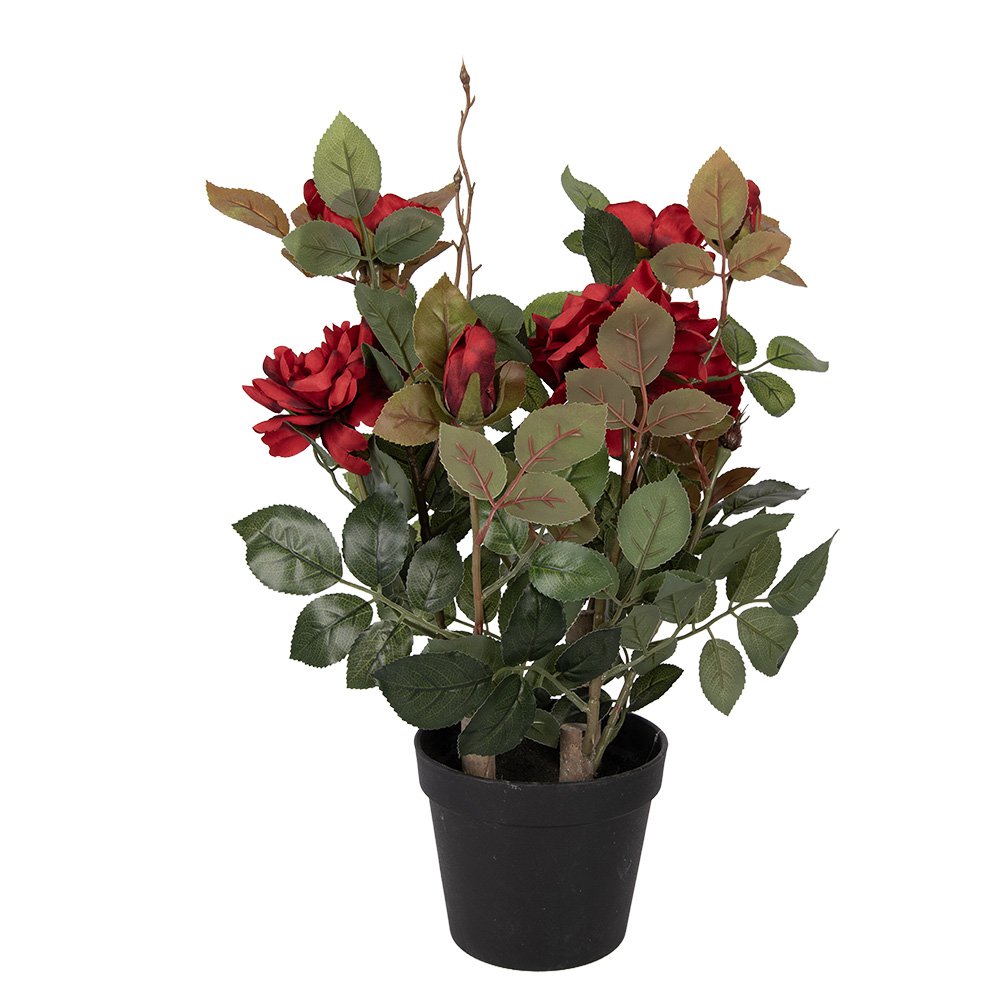 Kunstplant Roos 20x20x55 cm Rood Kunststof