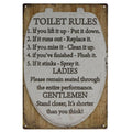 Toiletregels Retro Wandbord 30x20