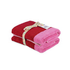 Badhanddoek 50x100cm roze Pixie - Set van 2