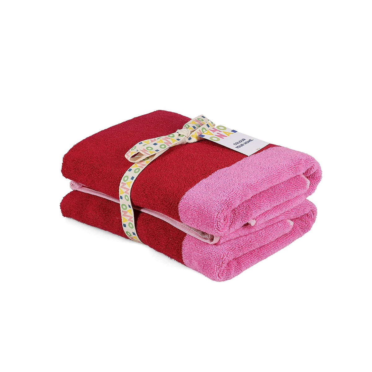 Badhanddoek 50x100cm roze Pixie - Set van 2