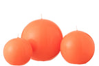 J-Line Kaars Bol Wax Fluo Rood - 50 Uur