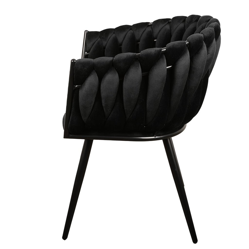 Wave stoel zwart (Set van 2)
