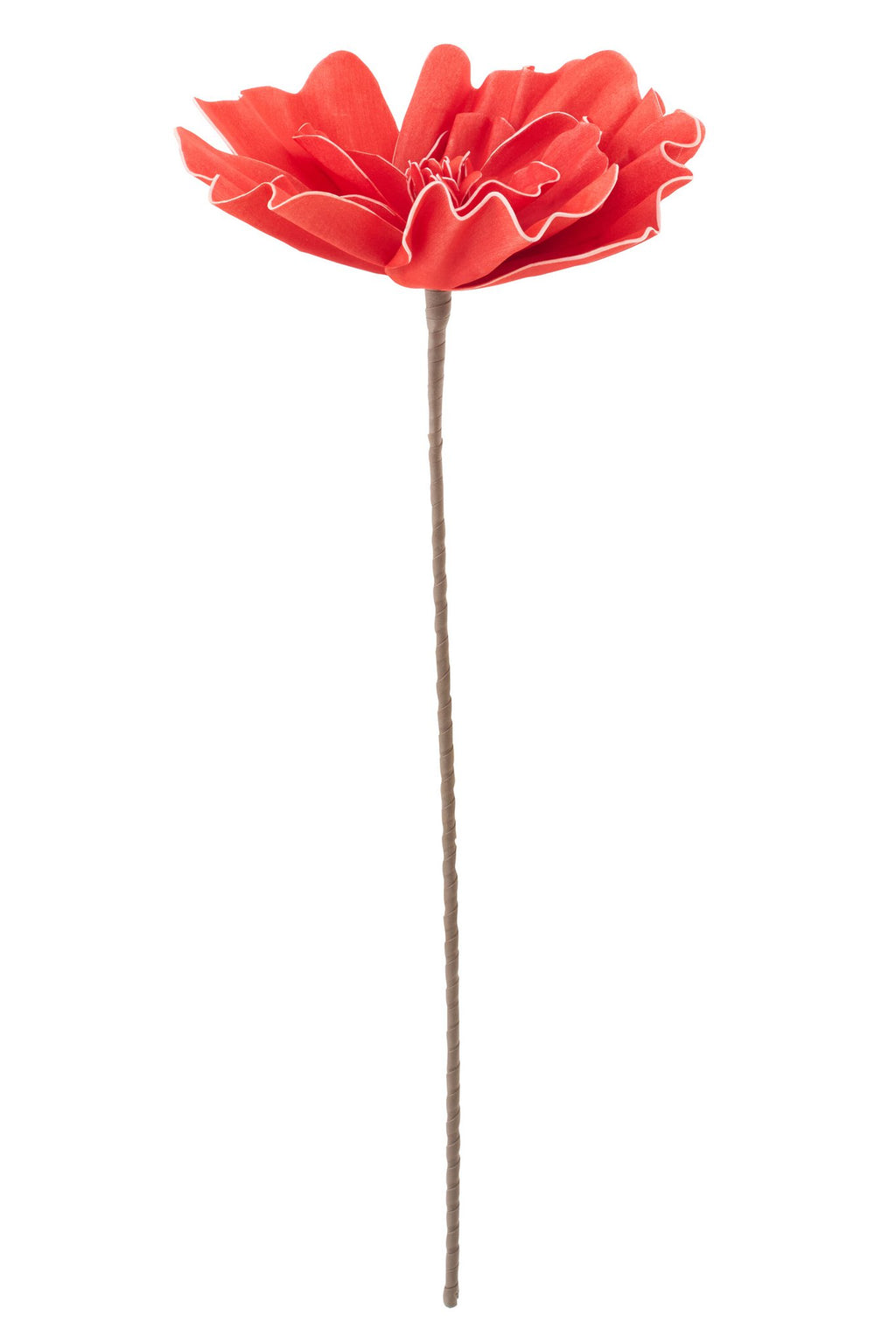 J-Line decoratie Bloem Eva - rubber - koraalrood - L