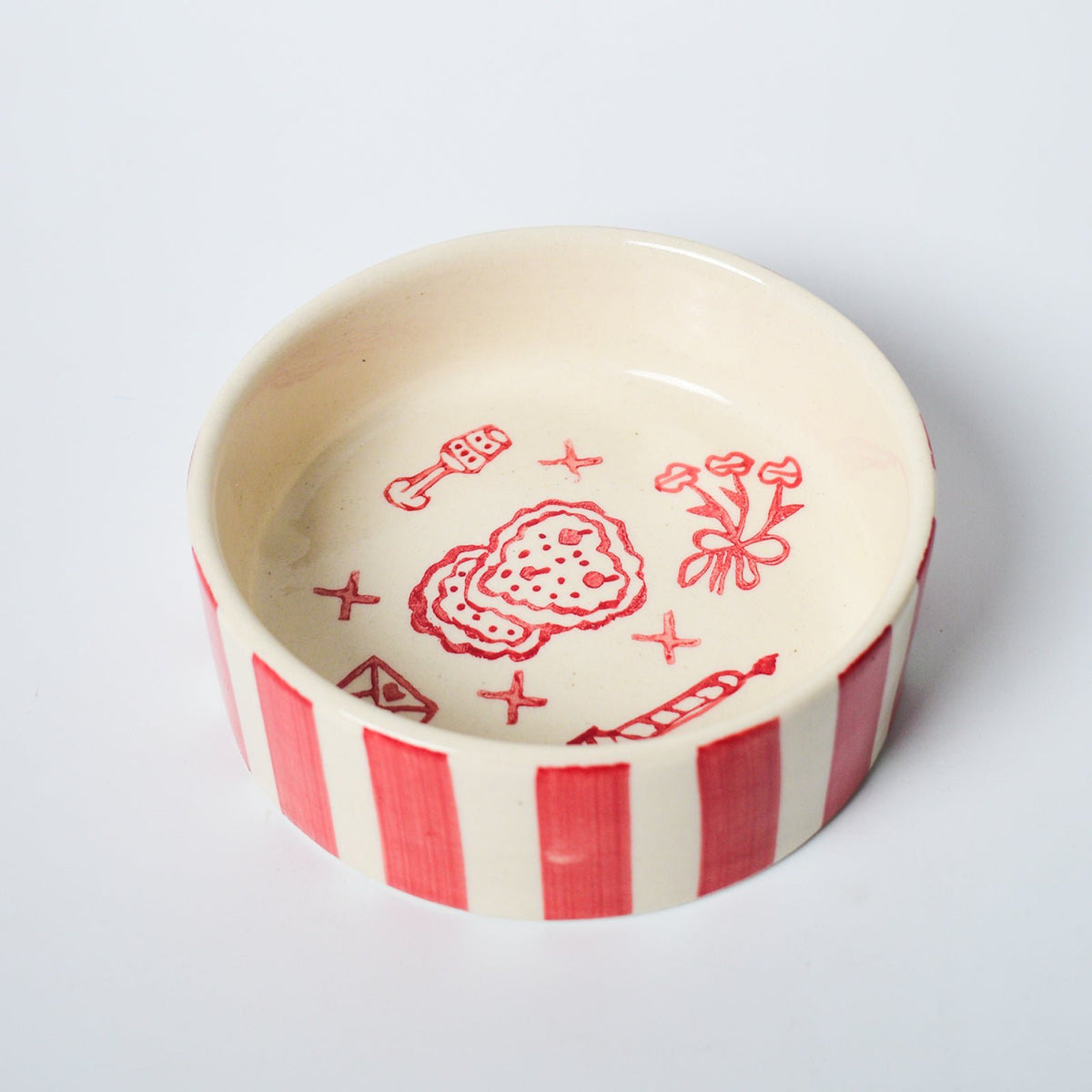 Serveerschaal | Keramische handgeschilderde verjaardagstaart | 5 inch
