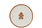 J-Line bord Cookie Rond Dolomiet - keramiek - bruin/wit