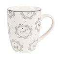 Mok 325 ml Wit Grijs Porselein Honden