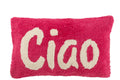 J-Line Kussen Cia Getuft Katoen Roze/Wit