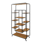 Wandrek Bruin Zwart, Hout en IJzer 80x32x169 cm