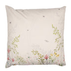 Kussenhoes 45x45 cm Beige Groen Polyester Bloemen Sierkussenhoes