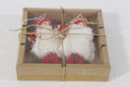Stoffen poppetjes 2st 12cm rood/wit
