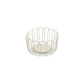 Draadmand 19xh10cm grijze flores