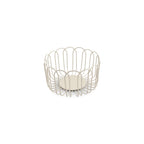 Draadmand 19xh10cm grijze flores