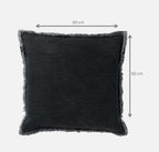 Nederlands decor Burto - kussen 60x60 cm raaf - zwart