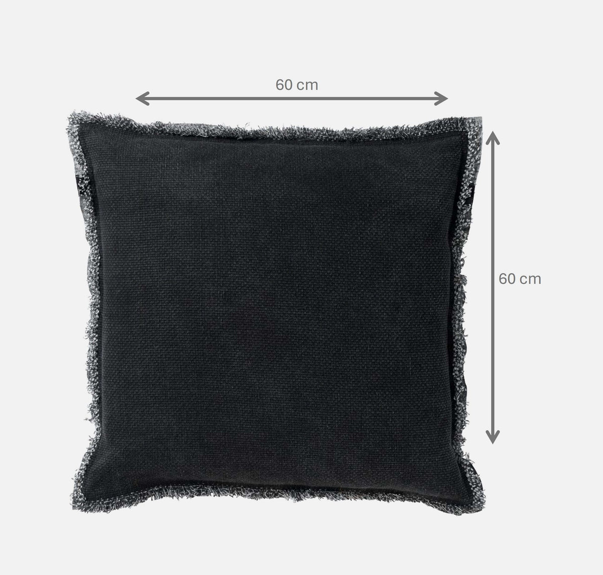 Nederlands decor Burto - kussen 60x60 cm raaf - zwart