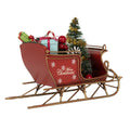 Kerstdecoratie Beeld Slee 17x8x12 cm Rood Metaal