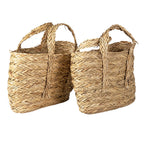Opbergmand Set van 2 Ø 31 Ø 29 cm Bruin Stro Mand