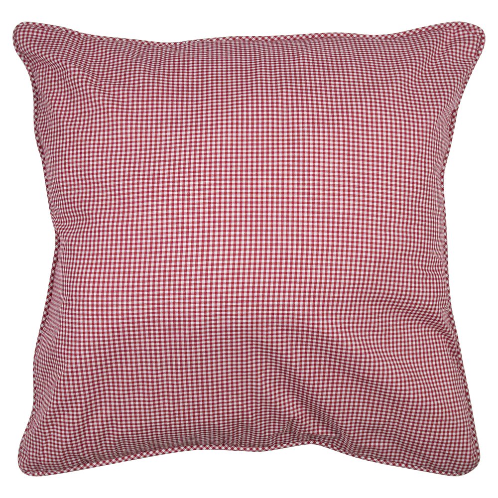 Kussen katoen donker rood ruit 55x55cm