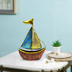 Decoratief beeldje – Metalen Turkse scheepsboot Naav – 30 cm hoog