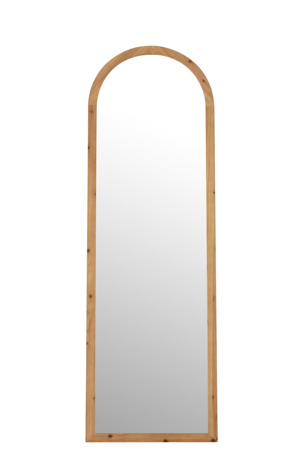 J-Line spiegel Met Voet - glas/sparhout - naturel - 162 x 52 cm