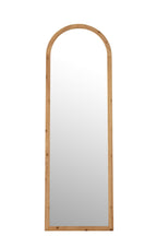 J-Line spiegel Met Voet - glas/sparhout - naturel - 162 x 52 cm