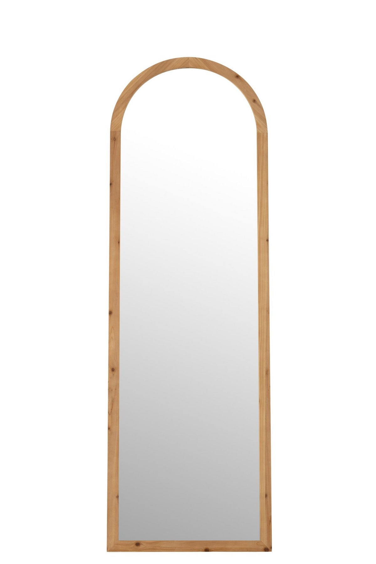 J-Line spiegel Met Voet - glas/sparhout - naturel - 162 x 52 cm