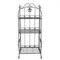 Wandrek 60x42x150 cm Grijs Metaal Tuinrek