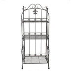 Wandrek 60x42x150 cm Grijs Metaal Tuinrek