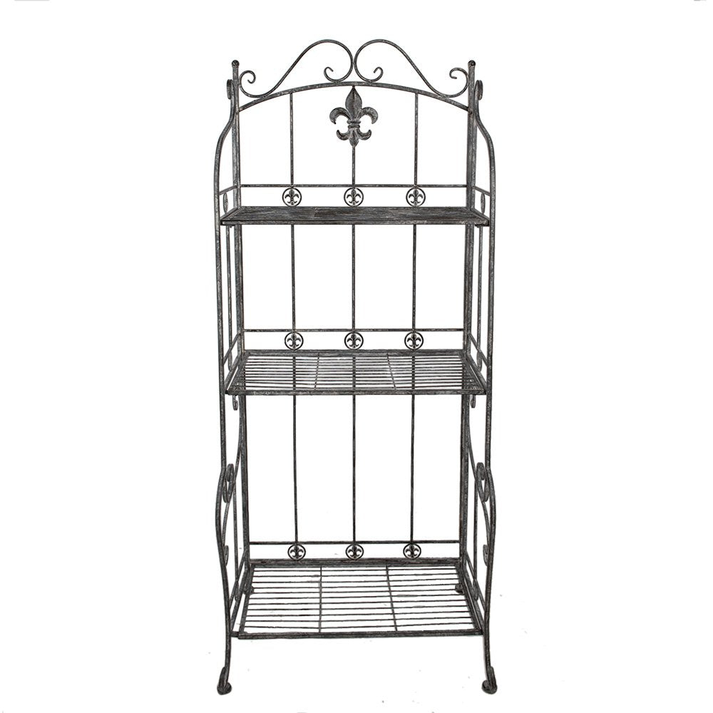 Wandrek 60x42x150 cm Grijs Metaal Tuinrek